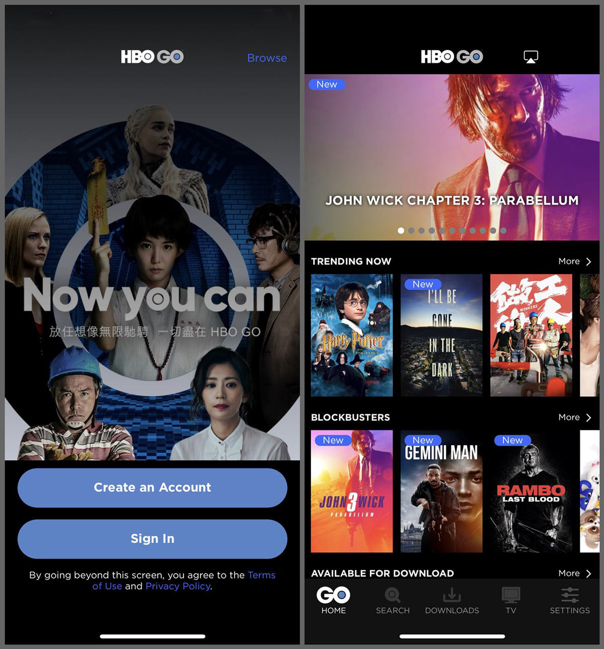 HBO GO 即日起可直接在手機App上訂閱，不需再透過有線電視業者了，劇迷們追劇追起來。